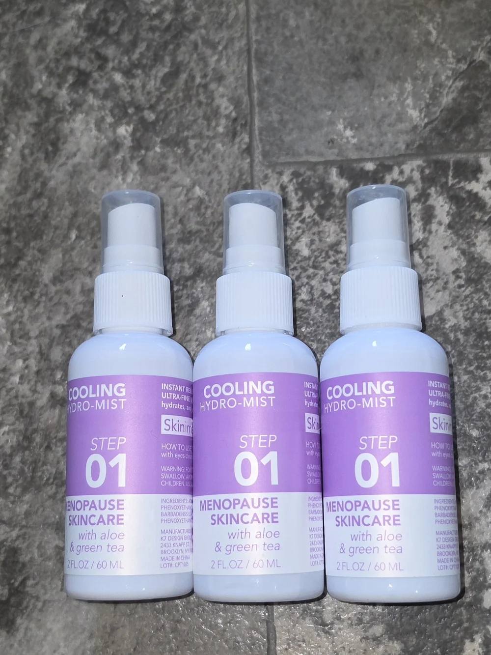 3 x Skinimalism Cooling Hydro‑Mist Step 01 Menopause Skincare Spray - 2fl Oz
